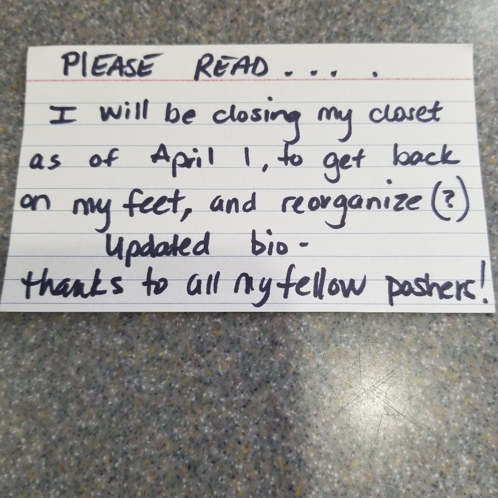 CLOSET CLOSING IN 3 DAYS